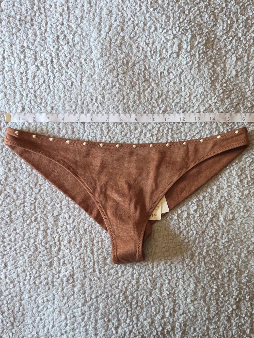 NWT Aerie Happy Cheeks Suede Bikini Bottoms in Horizon - Picture 9 of 14